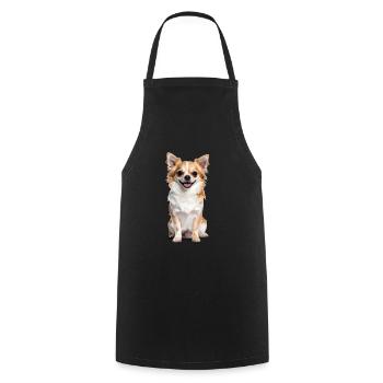 Fluffy Chihuahua – Small, Plush & Full of Love! - Cooking Apron - black - Front - AI Model Male 185 dark (185cm)