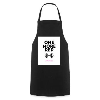 Gym Motivation One More Rep Design - Cooking Apron - black - Front - AI Model Male 185 dark (185cm)