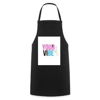 Vibration Positive et Motivante - Tablier de cuisine - noir - Devant - AI Model Male 185 dark (185cm)