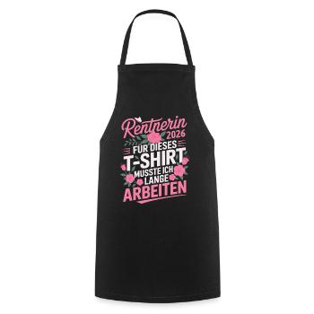 Pensioner 2026 - Cooking Apron - black - Front - AI Model Male 185 dark (185cm)