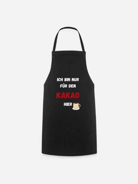 I'm only here for cocoa. Christmas market - Cooking Apron - black