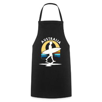 Surfer Australia at sunset - Cooking Apron - black - Front - AI Model Male 185 dark (185cm)