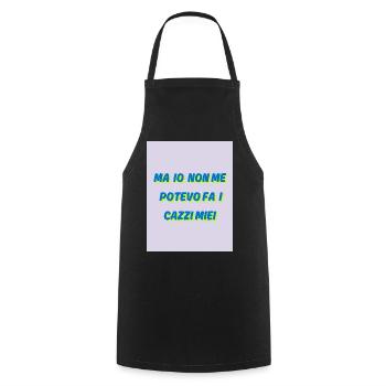 I couldn't do my own shit - Cooking Apron - black - Front - AI Model Male 185 dark (185cm)