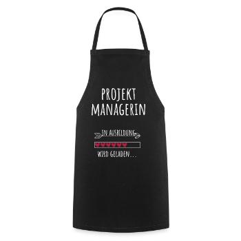 Project Manager Project Management Studies Profession - Cooking Apron - black - Front - AI Model Male 185 dark (185cm)