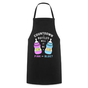 Gender Reveal New Year - Cooking Apron - black - Front - AI Model Male 185 dark (185cm)