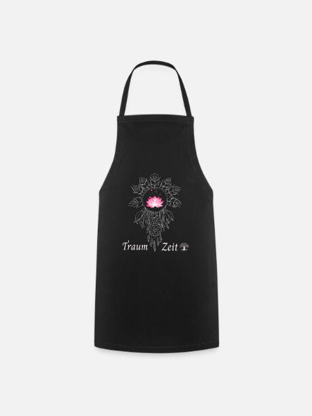 Dreamtime Lotus Dreamcatcher - Cooking Apron - black