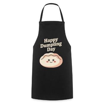 Happy Dumpling Day - Kochschürze - Schwarz - Vorne - AI Model Male 185 dark (185cm)