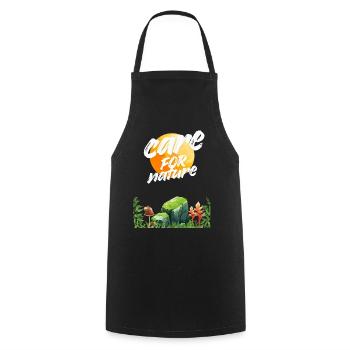 Pflege der Natur Sonnenszene - Kochschürze - Schwarz - Vorne - AI Model Male 185 dark (185cm)