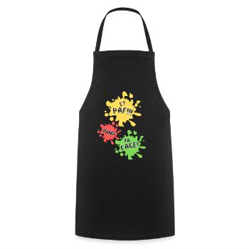 Boom, in your face! - Cooking Apron - black - Front - AI Model Male 185 dark (185cm)
