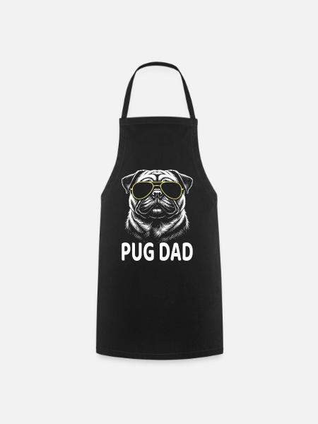 Mops Dad - Kochschürze - Schwarz
