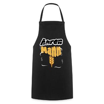 Ears of corn man funny wheat saying for farmers - Cooking Apron - black - Front - AI Model Male 185 dark (185cm)