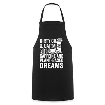 Dirty Chai & Oat Milk Dreams - Cooking Apron - black - Front - AI Model Male 185 dark (185cm)