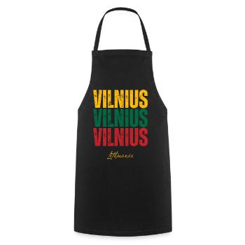 Vilnius Lithuania, I love Vilnius - Cooking Apron - black - Front - AI Model Male 185 dark (185cm)