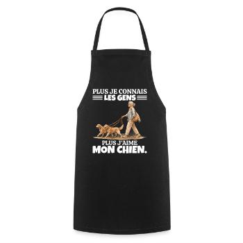 L'Amour de mon Papa : Hommage et Souvenir - Tablier de cuisine - noir - Devant - AI Model Male 185 dark (185cm)