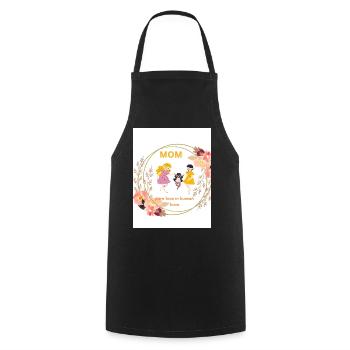 Mom Pure Love Floral Circle - Cooking Apron - black - Front - AI Model Male 185 dark (185cm)