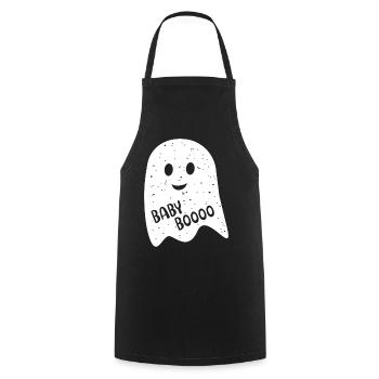 Gespenst Geist Baby BOOO Geister Halloween - Kochschürze - Schwarz - Vorne - AI Model Male 185 dark (185cm)