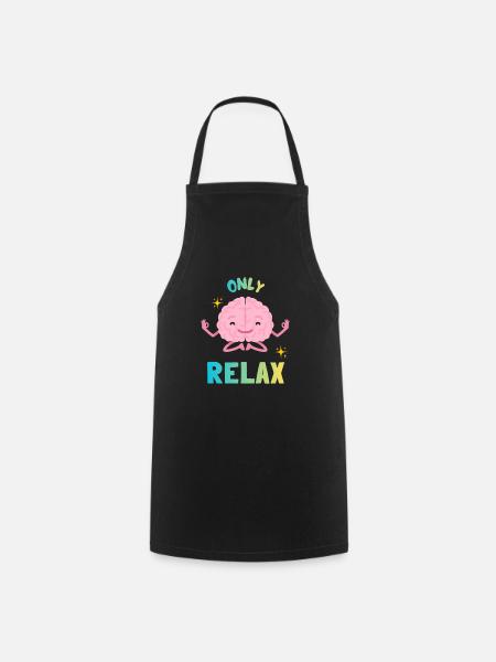 Rainbow Zen Brain - Cooking Apron - black
