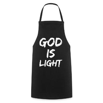 god is light - Kochschürze - Schwarz - Vorne - AI Model Male 185 dark (185cm)