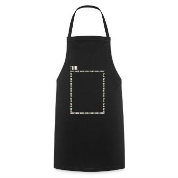 Pensez en dehors des sentiers battus - Tablier de cuisine - noir - Devant - AI Model Male 185 dark (185cm)
