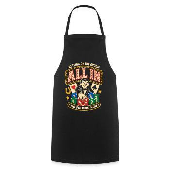 All In Poker and Casino - Cooking Apron - black - Front - AI Model Male 185 dark (185cm)