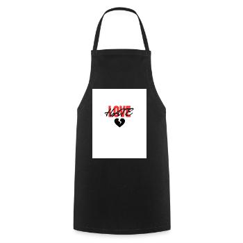 Hassliebe, gebrochenes Herz Valentinsgeschenk - Kochschürze - Schwarz - Vorne - AI Model Male 185 dark (185cm)
