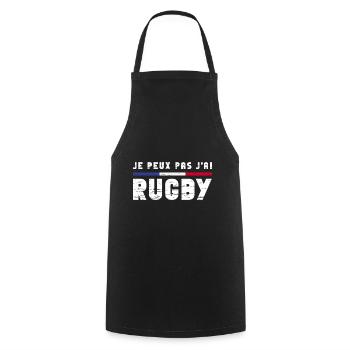 Je Peux Pas J'ai Rugby Joueur Maillot France Rugby - Kochschürze - Schwarz - Vorne - AI Model Male 185 dark (185cm)