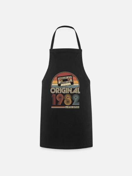1982 Vintage Jahrgang Geburtstag Retro Geschenk - Kochschürze - Schwarz