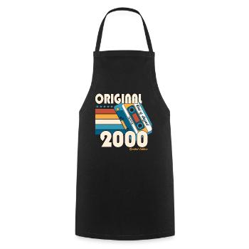 Born 2000 22nd Birthday Gift August Fun - Cooking Apron - black - Front - AI Model Male 185 dark (185cm)