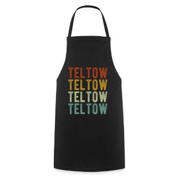 Teltow Stadt Retro Vintage - Kochschürze - Schwarz - Vorne - AI Model Male 185 dark (185cm)