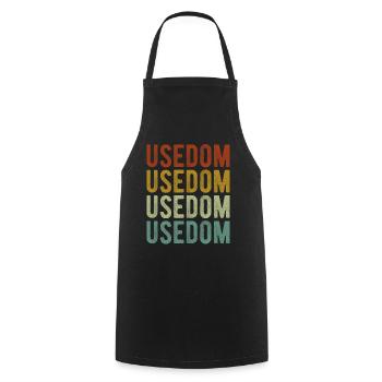 Usedom City Rétro Vintage - Tablier de cuisine - noir - Devant - AI Model Male 185 dark (185cm)