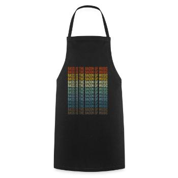 Bass ist der Speck der Musik Bassist Gitarrist - Kochschürze - Schwarz - Vorne - AI Model Male 185 dark (185cm)