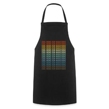 Coole Mütter laufen Marathons Läuferin Lauffreundi - Kochschürze - Schwarz - Vorne - AI Model Male 185 dark (185cm)