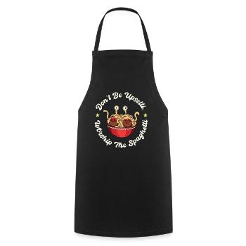 Das fliegende Spaghettimonster - Kochschürze - Schwarz - Vorne - AI Model Male 185 dark (185cm)