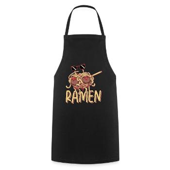 Dabbing Flying Spaghetti Monsters Pastafarian - Cooking Apron - black - Front - AI Model Male 185 dark (185cm)