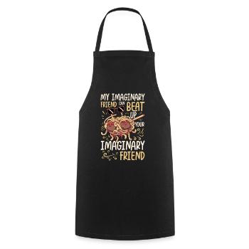 Dabbing Flying Spaghetti Monsters Pastafarian - Cooking Apron - black - Front - AI Model Male 185 dark (185cm)