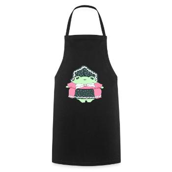 Angura Kei Esthétique japonaise foncée Grenouille Kawaii - Tablier de cuisine - noir - Devant - AI Model Male 185 dark (185cm)