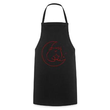 Bohemian Aesthetic Kawaii Frog Star Moon - Cooking Apron - black - Front - AI Model Male 185 dark (185cm)