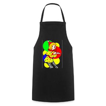 Clowncore Esthétique Anime Girl Party Clown - Tablier de cuisine - noir - Devant - AI Model Male 185 dark (185cm)