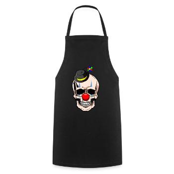 Clowncore Aesthetic Gothic Skull Clown Goth - Kochschürze - Schwarz - Vorne - AI Model Male 185 dark (185cm)