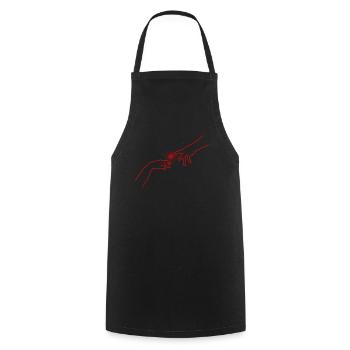 Création esthétique Cryptidcore d’Adam - Tablier de cuisine - noir - Devant - AI Model Male 185 dark (185cm)