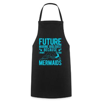 Drôle de biologiste marin Biologie marine - Tablier de cuisine - noir - Devant - AI Model Male 185 dark (185cm)