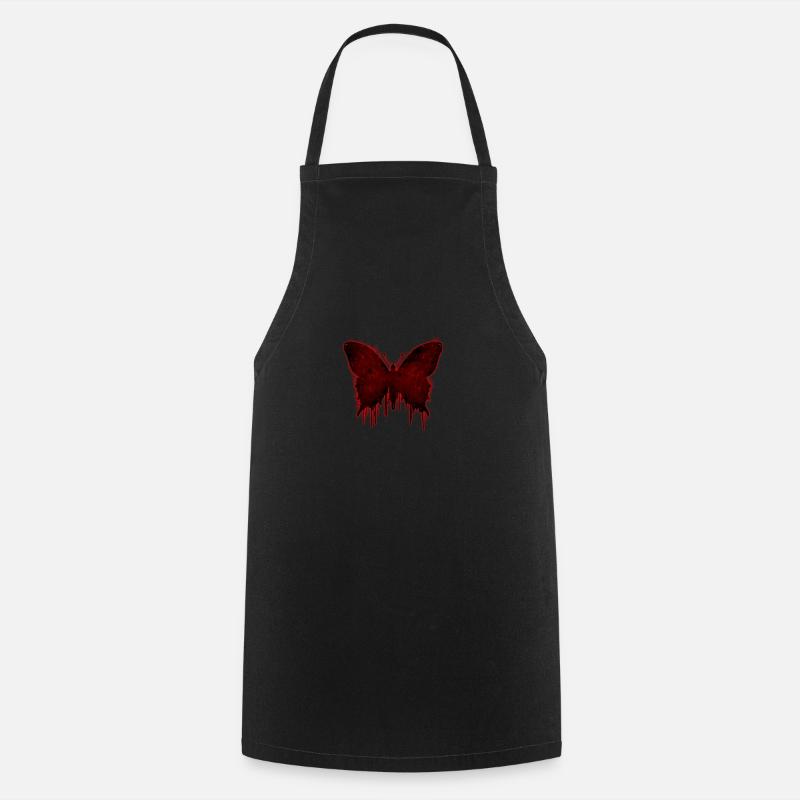Finnish Goth Aesthetic Gothic Butterfly Drip Goth - Kochschürze - Schwarz