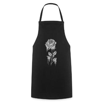 Finnish Goth Aesthetic Gothic Rose Drip Goth - Kochschürze - Schwarz - Vorne - AI Model Male 185 dark (185cm)