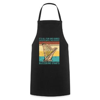 Harpist Harpist Retro - Cooking Apron - black - Front - AI Model Male 185 dark (185cm)