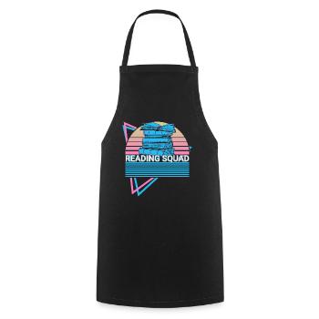 Book reader Bookworm - Cooking Apron - black - Front - AI Model Male 185 dark (185cm)