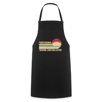 Funny Trading Card Game TCG Retro - Cooking Apron - black - Front - AI Model Male 185 dark (185cm)