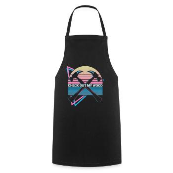 Funny Carpenter Retro Carpentry - Cooking Apron - black - Front - AI Model Male 185 dark (185cm)