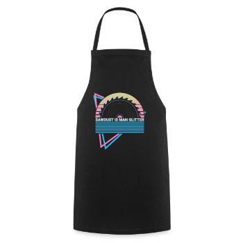 Funny Carpenter Retro Carpentry - Cooking Apron - black - Front - AI Model Male 185 dark (185cm)