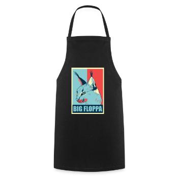 Big Floppa Karakal Katze Meme Retro - Kochschürze - Schwarz - Vorne - AI Model Male 185 dark (185cm)