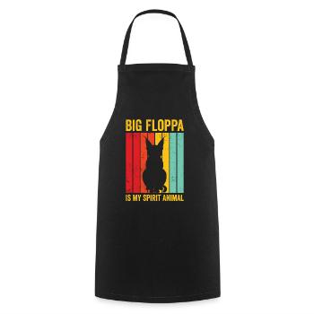 Big Floppa Caracal Retro - Cooking Apron - black - Front - AI Model Male 185 dark (185cm)
